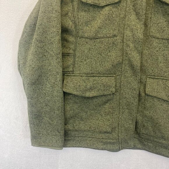 Eddie Bauer Heathered Green Zip Up Sweater Jacket Womens 2XL Fleece Lined Pocket - Picture 6 of 16